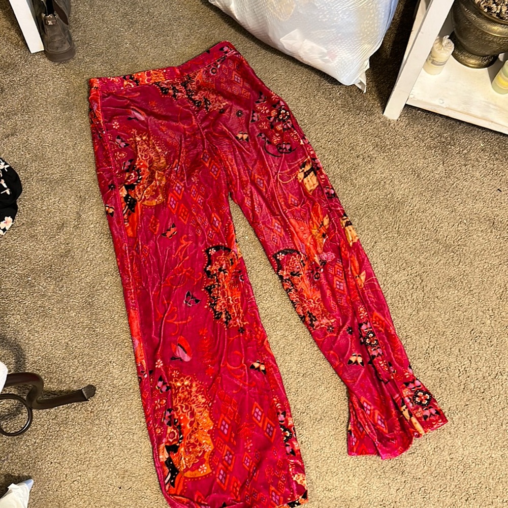 Odd Molly, swede, pink pants, bell bottoms, designs, worn once